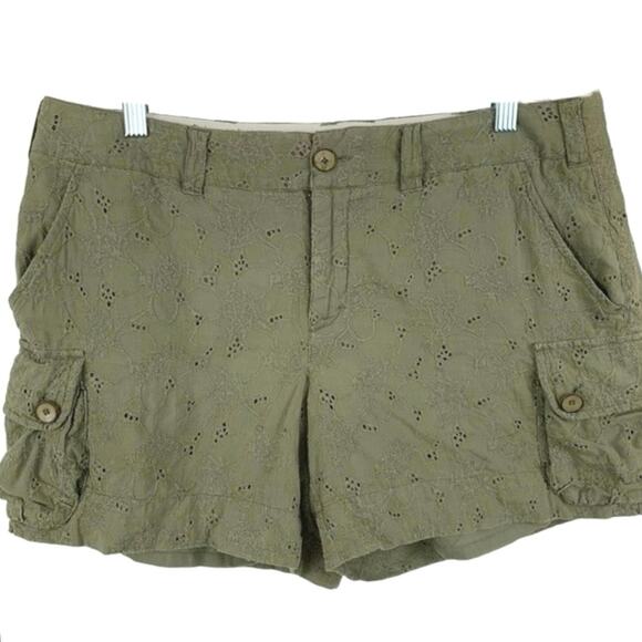 tapemeasure Pants - Tapemeasure Women Cargo Shorts Fairy Boho Preppy Cottage Dainty Green Size 10